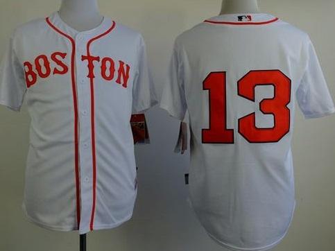 Boston Red Sox #13 Hanley Ramirez White Cool Base Stitched Baseball Jersey
