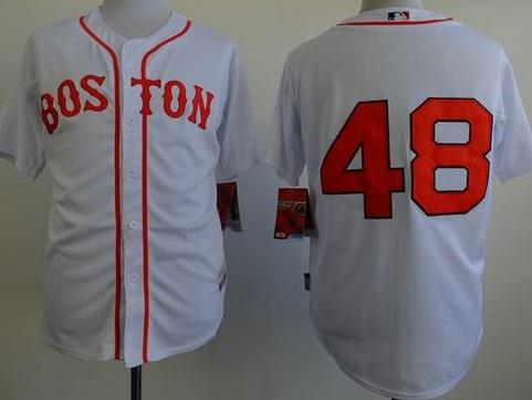 Boston Red Sox #48 Pablo Sandoval White Cool Base Stitched Baseball Jersey