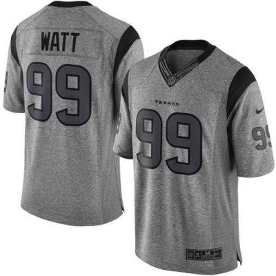 Nike Houston Texans #99 J.J. Watt Gray Men's Stitched NFL Limited Gridiron Gray Jersey