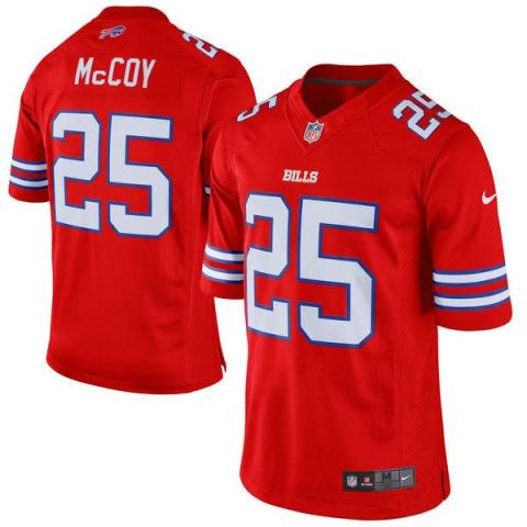 Nike Buffalo Bills #25 LeSean McCoy Red Men's Stitched NFL Elite Rush Jersey