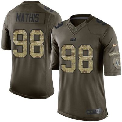 Nike Indianapolis Colts #98 Robert Mathis Green Men's Stitched NFL Limited Salute To Service Jersey