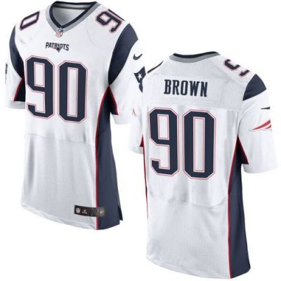 Nike New England Patriots #90 Malcom Brown White Men's Stitched NFL New Elite Jersey