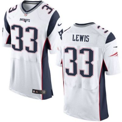Nike New England Patriots #33 Dion Lewis White Men's Stitched NFL New Elite Jersey