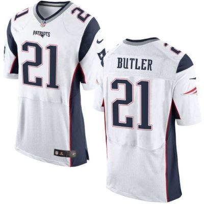 Nike New England Patriots #21 Malcolm Butler White Men's Stitched NFL New Elite Jersey