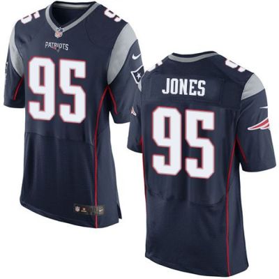 Nike New England Patriots #95 Chandler Jones Navy Blue Team Color Men's Stitched NFL New Elite Jersey