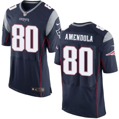 Nike New England Patriots #80 Danny Amendola Navy Blue Team Color Men's Stitched NFL New Elite Jersey