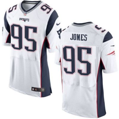 Nike New England Patriots #95 Chandler Jones White Men's Stitched NFL New Elite Jersey