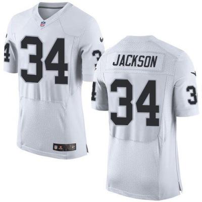 Nike Oakland Raiders #34 Bo Jackson White Men's Stitched NFL New Elite Jersey