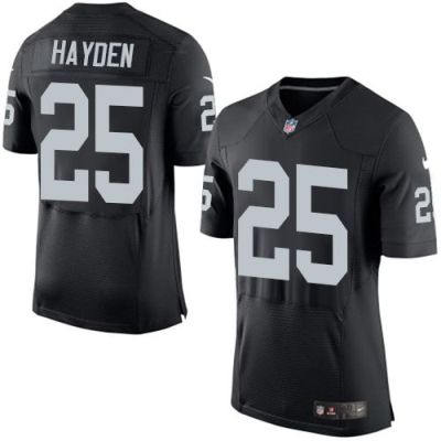 Nike Oakland Raiders #25 D.J. Hayden Black Team Color Men's Stitched NFL New Elite Jersey