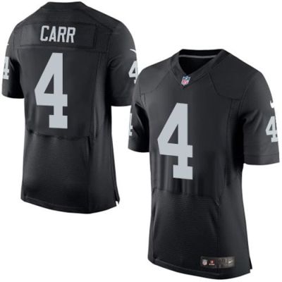 Nike Oakland Raiders #4 Derek Carr Black Team Color Men's Stitched NFL New Elite Jersey