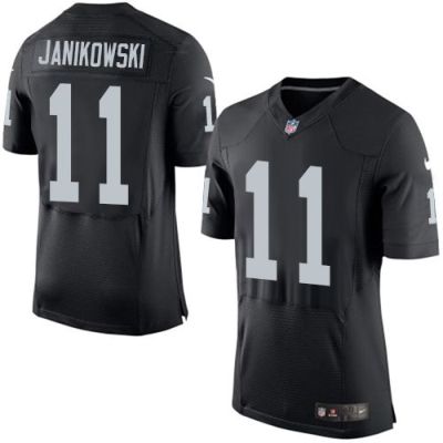 Nike Oakland Raiders #11 Sebastian Janikowski Black Team Color Men's Stitched NFL New Elite Jersey