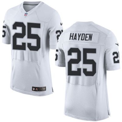 Nike Oakland Raiders #25 D.J. Hayden White Men's Stitched NFL New Elite Jersey
