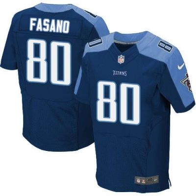 Nike Tennessee Titans #80 Anthony Fasano Navy Blue Alternate Men's Stitched NFL Elite Jersey