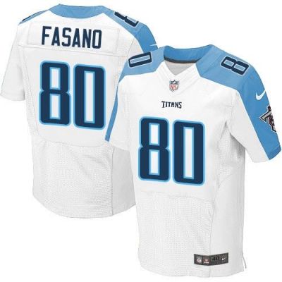 Nike Tennessee Titans #80 Anthony Fasano White Men's Stitched NFL Elite Jersey