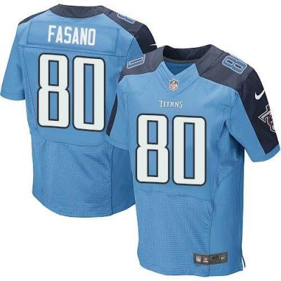 Nike Tennessee Titans #80 Anthony Fasano Light Blue Team Color Men's Stitched NFL Elite Jersey
