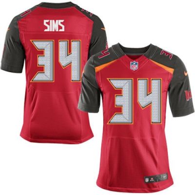 Nike Tampa Bay Buccaneers #34 Charles Sims Red Team Color Men's Stitched NFL New Elite Jersey
