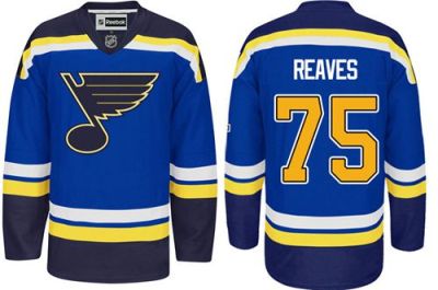 St.Louis Blues #75 Ryan Reaves Light Blue Home Stitched NHL Jersey