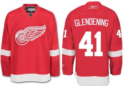 Detroit Red Wings #41 Luke Glendening Red Stitched NHL Jersey