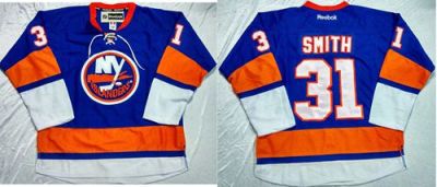 New York Islanders #31 Billy Smith Baby Blue Home Stitched NHL Jersey