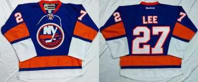New York Islanders #27 Anders Lee Baby Blue Home Stitched NHL Jersey