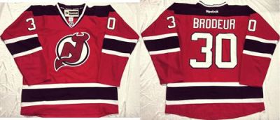 New Jersey Devils #30 Martin Brodeur Stitched Red NHL Jersey
