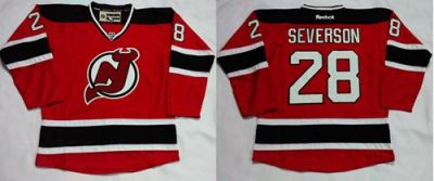 New Jersey Devils #28 Damon Severson Red Home Stitched NHL Jersey