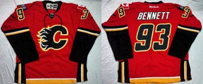 Calgary Flames #93 Sam Bennett Red Home Stitched NHL Jersey