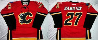 Calgary Flames #27 Dougie Hamilton Red Home Stitched NHL Jersey