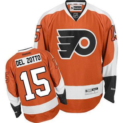 Philadelphia Flyers #15 Michael Del Zotto Orange Home Stitched NHL Jersey