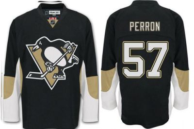 Pittsburgh Penguins #57 David Perron Black Home Stitched NHL Jersey