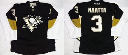 Pittsburgh Penguins #3 Olli Maatta Black Home Stitched NHL Jersey