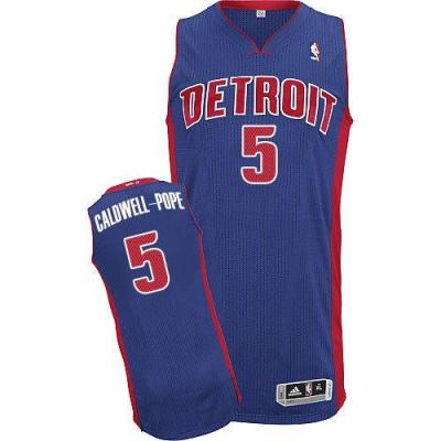 Detroit Pistons #5 Kentavious Caldwell-Pope Blue Stitched NBA Jersey