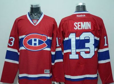 Montreal Canadiens #13 Alexander Semin Red Stitched NHL Jersey