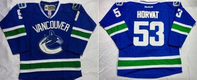 Vancouver Canucks #53 Bo Horvat Blue Home Stitched NHL Jersey