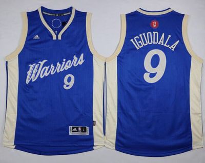 Golden State Warriors #9 Andre Iguodala Blue 2015-2016 Christmas Day Stitched NBA Jersey