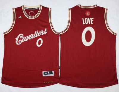 Cleveland Cavaliers #0 Kevin Love Red 2015-2016 Christmas Day Stitched NBA Jersey