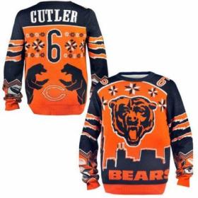 Nike Bears #6 Jay Cutler Orange Navy Blue Men's Ugly Sweater