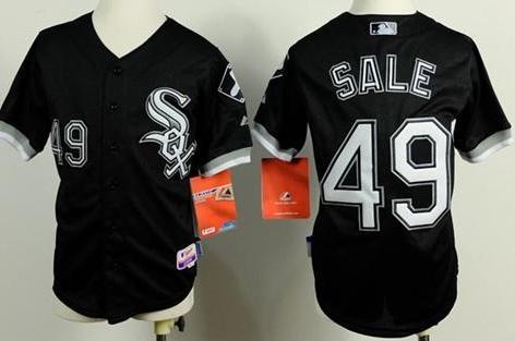 Youth Chicago White Sox #49 Chris Sale Black Cool Base Stitched Baseball Jersey