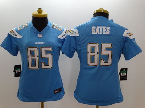 Women's Nike San Diego Chargers #85 Antonio Gates Electric Blue Alternate Stitched NFL Limited Jersey