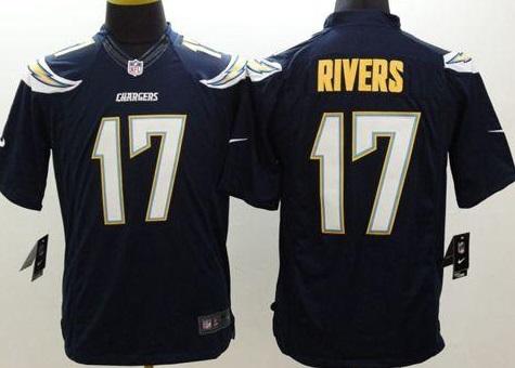 Nike San Diego Chargers 17 Philip Rivers Navy Blue Team Color Men's Stitched NFL Limited Jersey