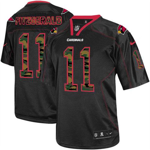 Nike Arizona Cardinals #11 Larry Fitzgerald Black Men's Stitched NFL Elite Camo Fashion Jersey