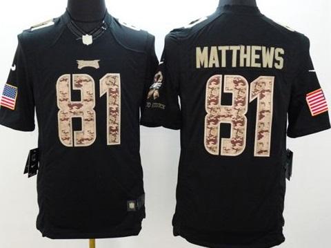 Nike Philadelphia Eagles #81 Jordan Matthews Black Men's Stitched NFL Limited Salute to Service Jersey