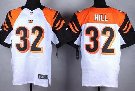 Nike Cincinnati Bengals #32 Jeremy Hill White Men's Stitched NFL Elite Jersey