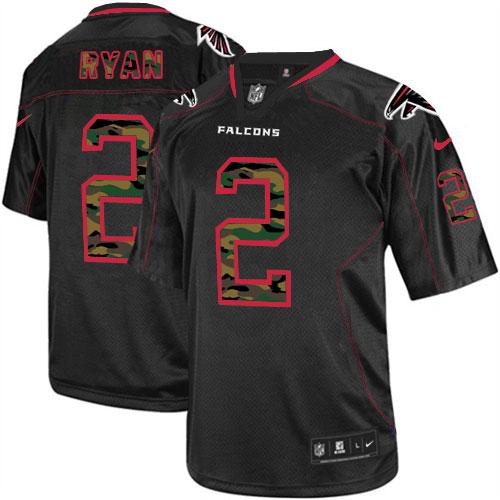 Nike Atlanta Falcons 2 Matt Ryan Black Men's Stitched NFL Elite Camo Fashion Jersey