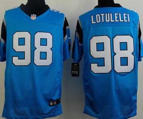 Nike Carolina Panthers #98 Star Lotulelei Blue Alternate Men's Stitched NFL Elite Jersey