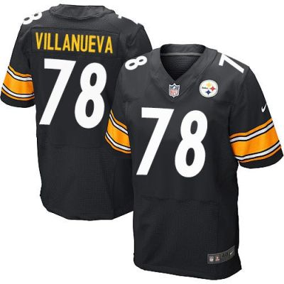 Nike Pittsburgh Steelers #78 Alejandro Villanueva Black Team Color Men's Stitched NFL Elite Jersey