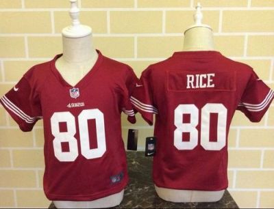 Toddler Nike San Francisco 49ers #80 Jerry Rice Red Team Color Stitched NFL Elite Jersey