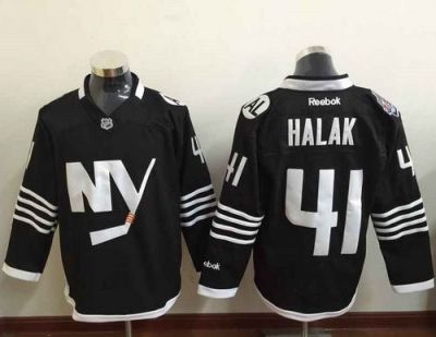 New York Islanders #41 Jaroslav Halak Black Alternate Stitched NHL Jersey