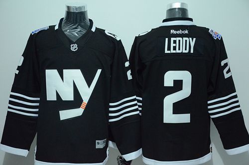 New York Islanders #2 Nick Leddy Black Alternate Stitched NHL Jersey