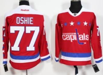 Washington Capitals #77 T.J Oshie Red Red CCM Throwback Stitched NHL Jersey
